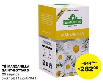 Atomo Conviene TÉ MANZANILLA SAINT-GOTTARD 20 saquitos oferta