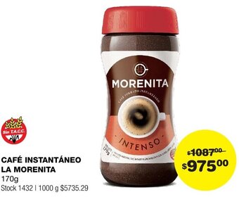 Atomo Conviene CAFÉ INSTANTÁNEO LA MORENITA 170g oferta