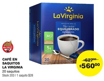 Atomo Conviene CAFÉ EN SAQUITOS LA VIRGINIA 20 saquitos oferta