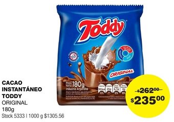 Atomo Conviene CACAO INSTANTÁNEO TODDY ORIGINAL 180g oferta