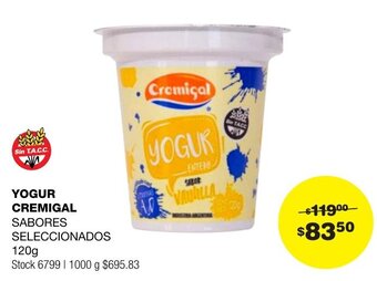 Atomo Conviene YOGUR CREMIGAL SABORES SELECCIONADOS 120g oferta