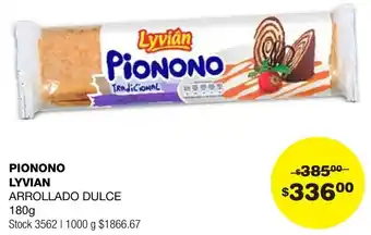 Atomo Conviene PIONONO LYVIAN ARROLLADO DULCE 180g oferta
