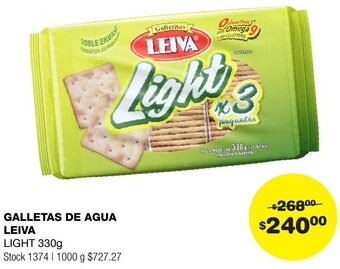 Atomo Conviene GALLETAS DE AGUA LEIVA LIGHT 330g oferta