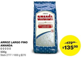 Atomo Conviene ARROZ LARGO FINO AMANDA 00000 500g oferta