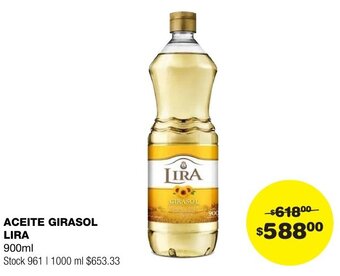 Atomo Conviene ACEITE GIRASOL LIRA 900ml oferta