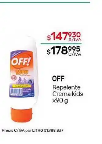 Nini Mayorista Off Repelente Crema kids x90g oferta