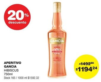 Atomo Conviene APERITIVO GANCIA HIBISCUS 750ml oferta