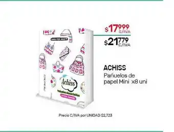 Achiss Pañuelos de papel Mini x8uni