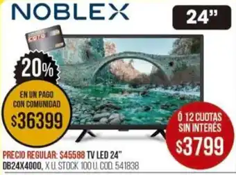 Coto Nobllex TV LED 24" oferta