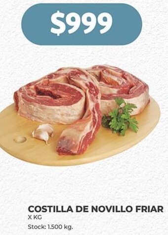 Supermercados Tadicor COSTILLA DE NOVILLO FRIAR X KG oferta