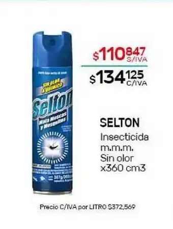 Nini Mayorista Selton Insecticida m.m.m. Sin olor x360 cm3 oferta