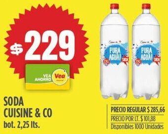 Supermercados Vea SODA CUISINE & CO bot. 2,25 Its. oferta