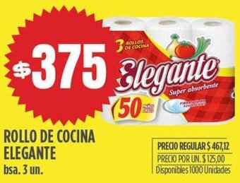 Supermercados Vea ROLLO DE COCINA ELEGANTE bsa. 3 un. oferta