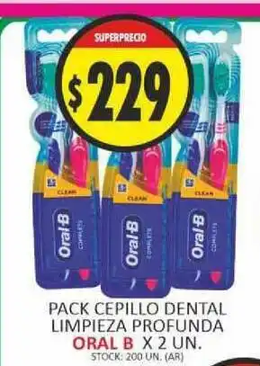 Supermercados Becerra Oral B Pack Cepillo Dental Limpieza Profunda x2 un oferta