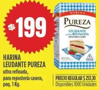 Supermercados Vea HARINA LEUDANTE PUREZA ultra refinada, para repostería casera, paq. 1 Kg. oferta