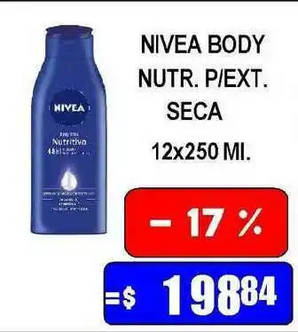 Dulcenter Nivea Body Nutr. P Ext. Seca 12x250 ml oferta