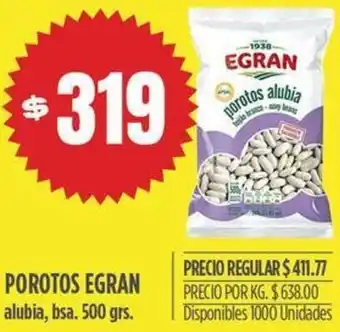 Supermercados Vea POROTOS EGRAN alubia, bsa. 500 grs. oferta