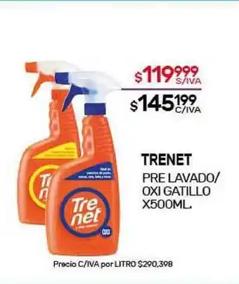 Nini Mayorista Trenet Pre Lavado/Oxi Gatillo x500ml oferta