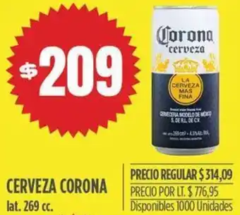Supermercados Vea CERVEZA CORONA lat. 269 cc. oferta