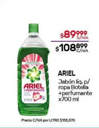 Nini Mayorista Ariel Jabón líq. p/ropa Botella + Perfumante x700ml oferta