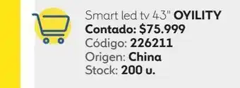 Coppel Pantalla led oyility 43 smart tv 43d19a oferta