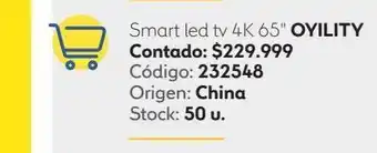 Coppel Smart led tv 4k 65 oyility 65d19a oferta