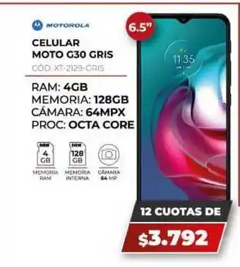Novogar Celular Moto G30 Gris oferta