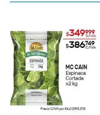 Nini Mayorista Mc Cain Espinaca Cortada x2kg oferta