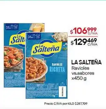 Nini Mayorista La Salteña Ravioles vs. sabores x450g oferta