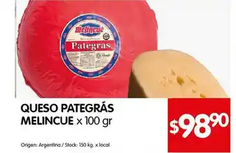 Disco Queso Pategrás Melincue x100gr oferta