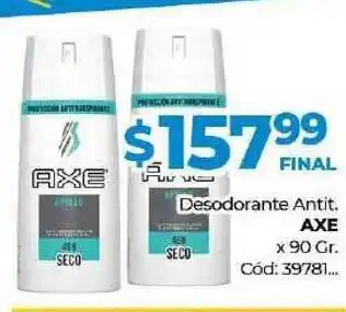 Diarco Axe Desodorante Antit. x90 gr oferta
