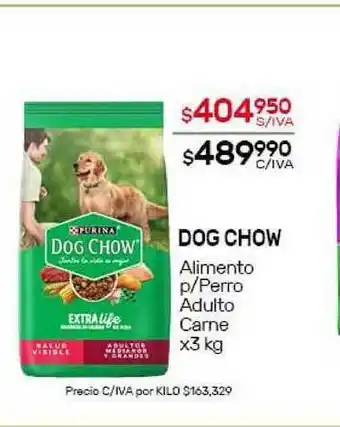 Nini Mayorista Dog Chow Alimento p/Perro Adulto Carne x3kg oferta