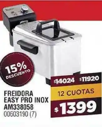 Freidora Easy Pro Inox Am338058 15% Descuento