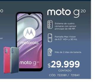 Coppel Moto G20 Motorola oferta