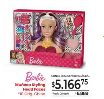 La Anonima Barbie Muñeca Styling Head Faces oferta