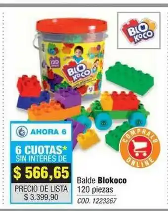 Rio Shop Deco Balde Blokoco 120 Piezas oferta