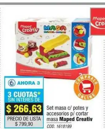 Set Masa C Potes Y Accesorios P Cortar Masa Maped Creativ