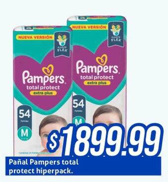 Gomez Pardo Pañal pampers total protect hiperpack oferta