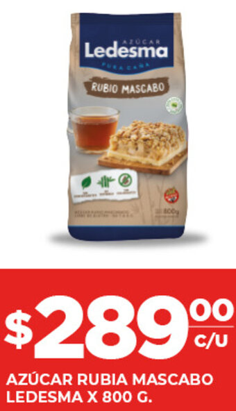 Supermercados DIA AZÚCAR RUBIA MASCABO LEDESMA X 800 G. oferta