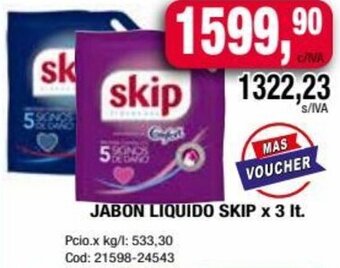 Maxiconsumo JABON LIQUIDO SKIP x 3 It. oferta