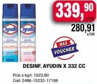 Maxiconsumo DESINF. AYUDIN X 332 CC oferta