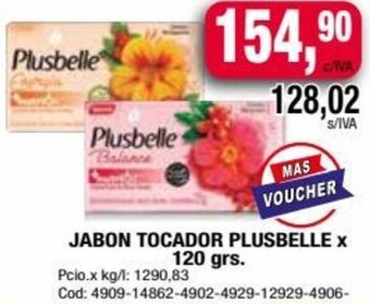 Maxiconsumo JABON TOCADOR PLUSBELLE X 120 gr oferta