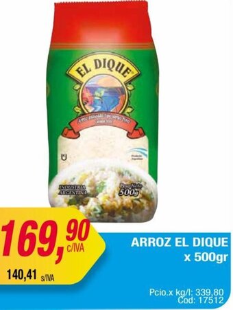 Maxiconsumo ARROZ EL DIQUE x 500gr oferta