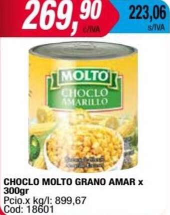Maxiconsumo CHOCLO MOLTO GRANO AMAR X 300gr oferta