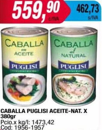 Maxiconsumo CABALLA PUGLISI ACEITE-NAT. X 380gr oferta