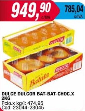 Maxiconsumo DULCE DULCOR BAT-BAT-CHOC.X 2KG oferta