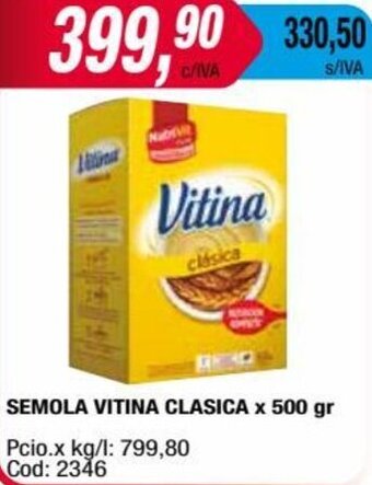 Maxiconsumo SEMOLA VITINA CLASICA x 500 gr oferta