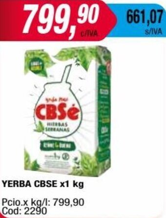 Maxiconsumo YERBA CBSE x1 kg oferta