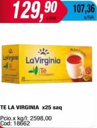 Maxiconsumo TE LA VIRGINIA x25 saq oferta