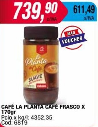 Maxiconsumo CAFÉ LA PLANTA CAFÉ FRASCO X 170gr oferta